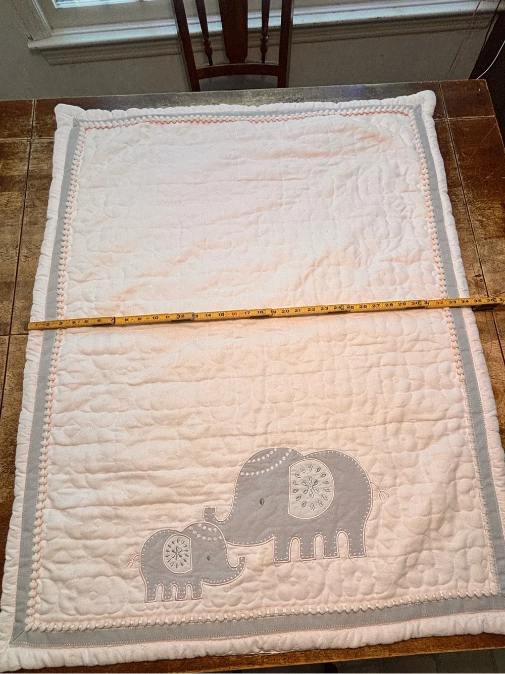 Koala Baby Elephants Pink Grey Pattern Trim Blanket Mom and Baby READ